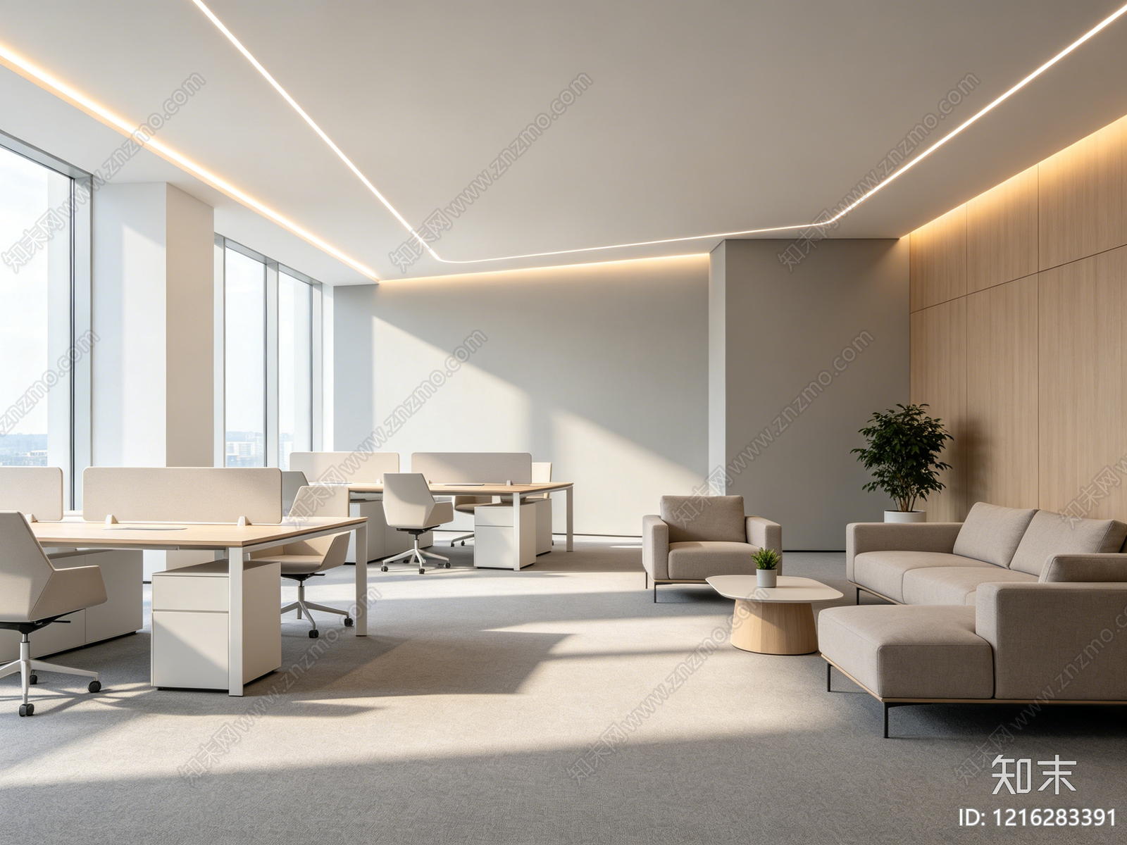 现代办公室贴图下载【ID:1216283391】