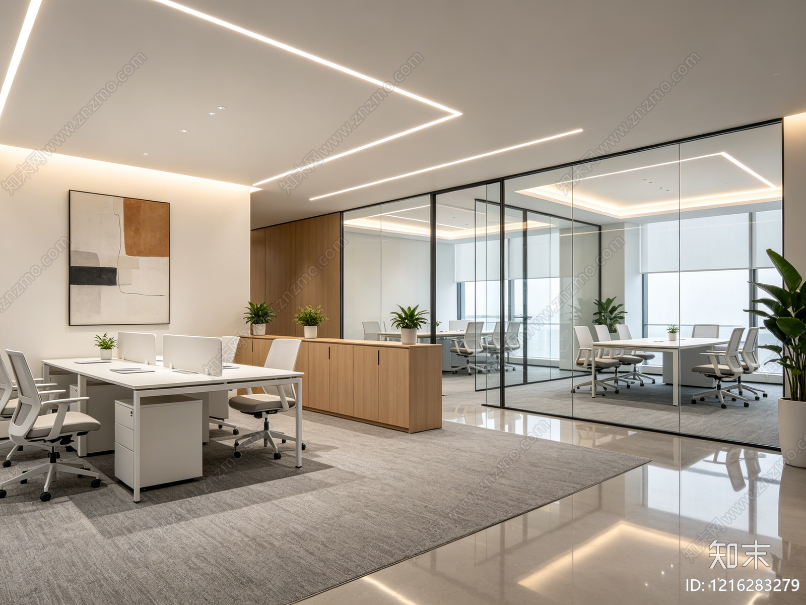 现代办公室贴图下载【ID:1216283279】