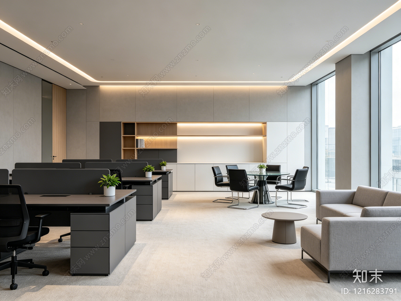 现代办公室贴图下载【ID:1216283791】
