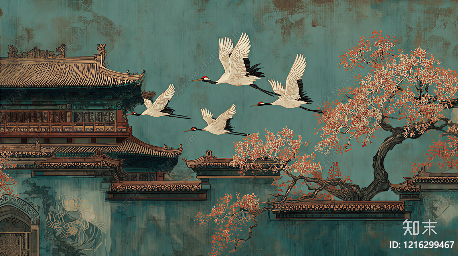 山水画贴图下载【ID:1216299467】