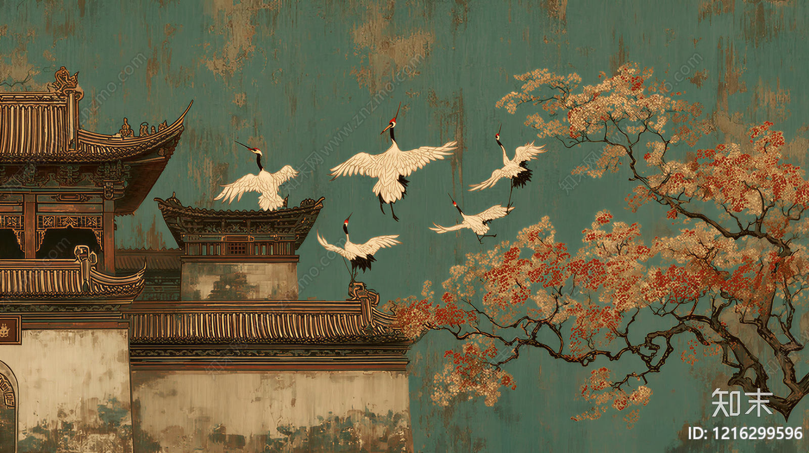 山水画贴图下载【ID:1216299596】