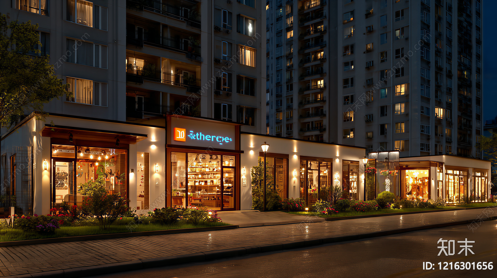 商铺贴图下载【ID:1216301656】