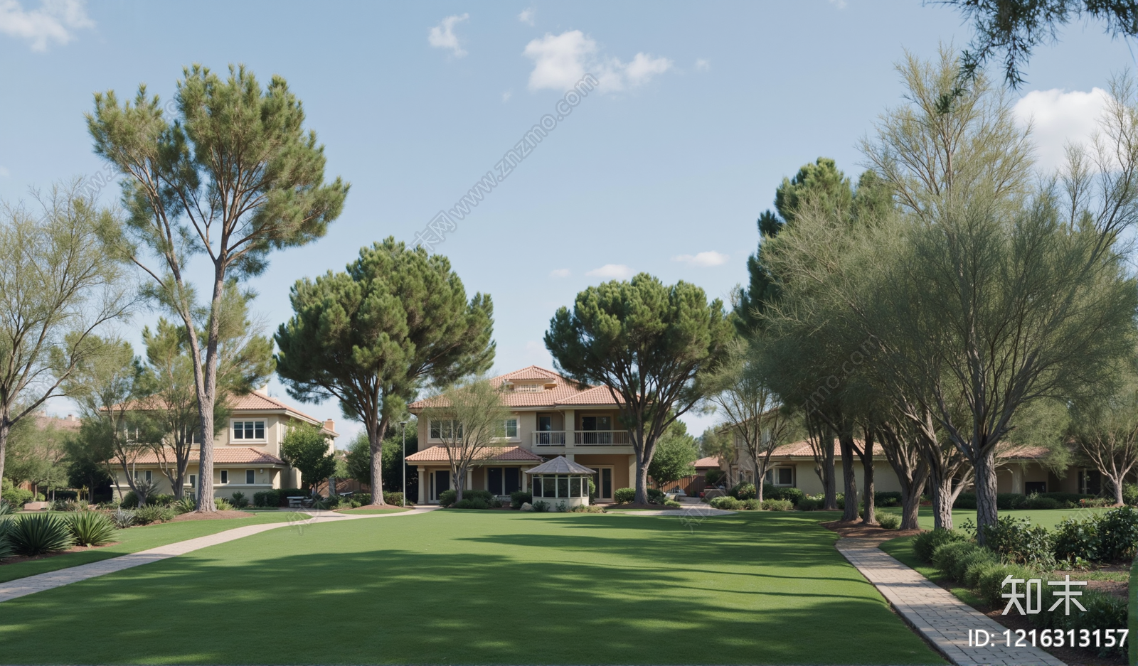 现代小区外景贴图下载【ID:1216313157】