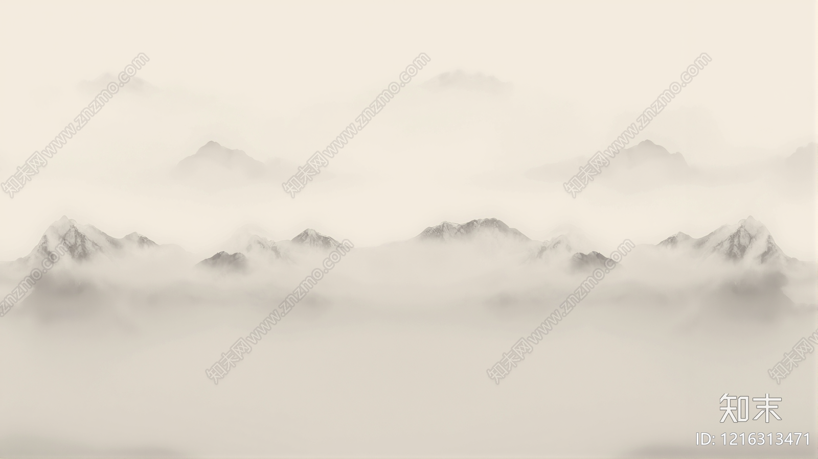 新中式壁画贴图下载【ID:1216313471】