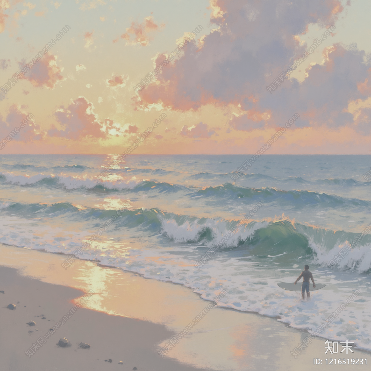 现代装饰画贴图下载【ID:1216319231】