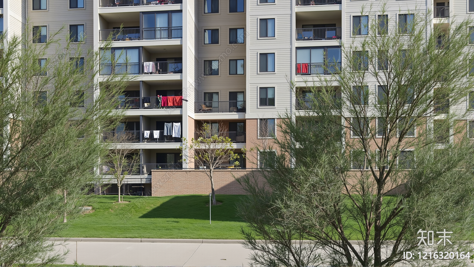 现代小区外景贴图下载【ID:1216320164】