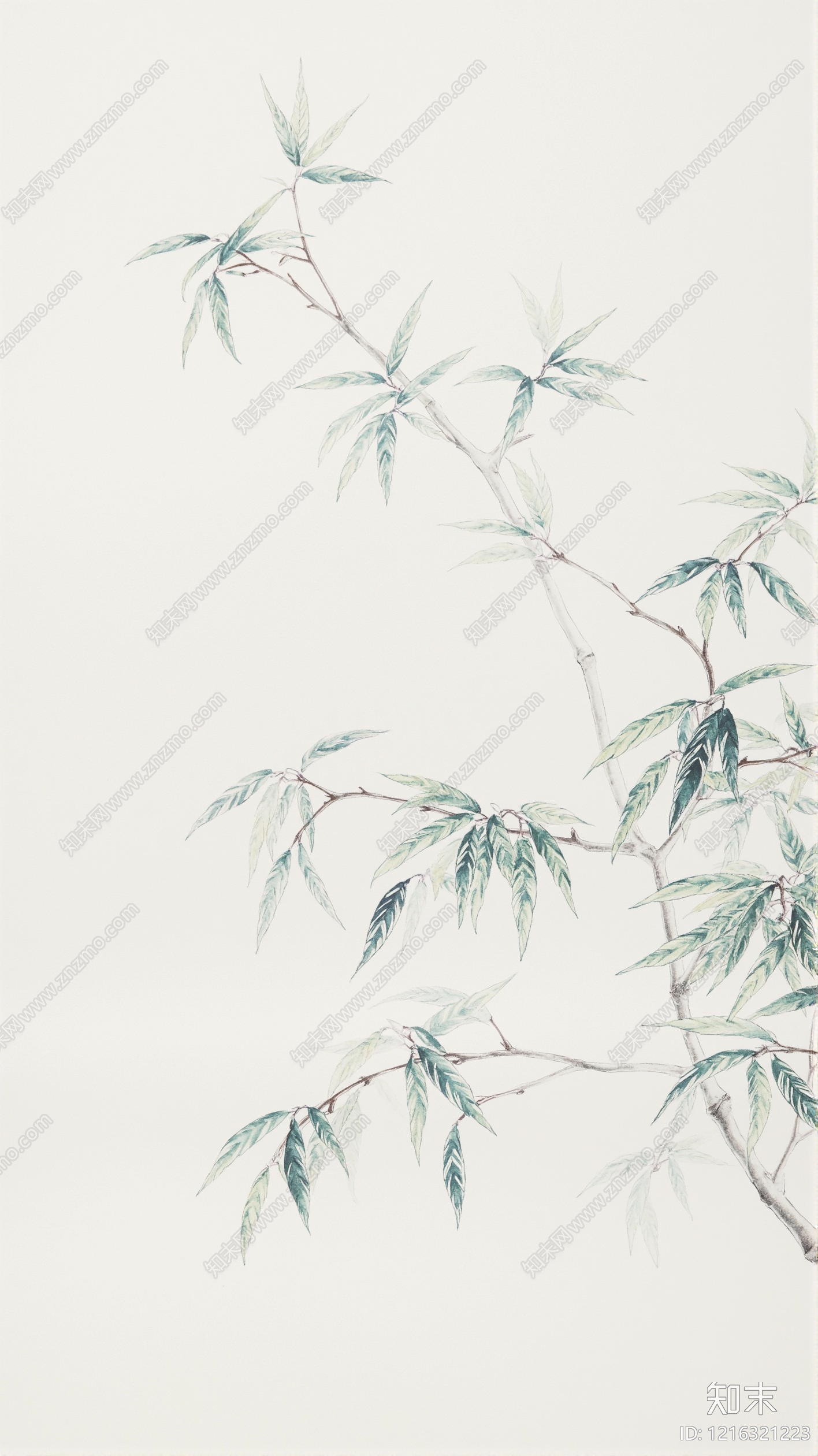 新中式壁画贴图下载【ID:1216321223】