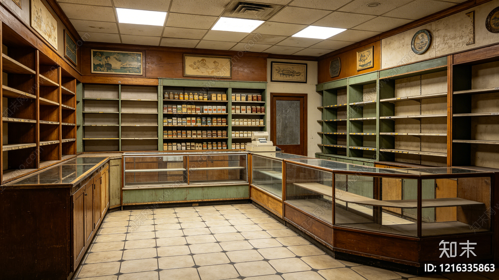 复古商铺贴图下载【ID:1216335863】