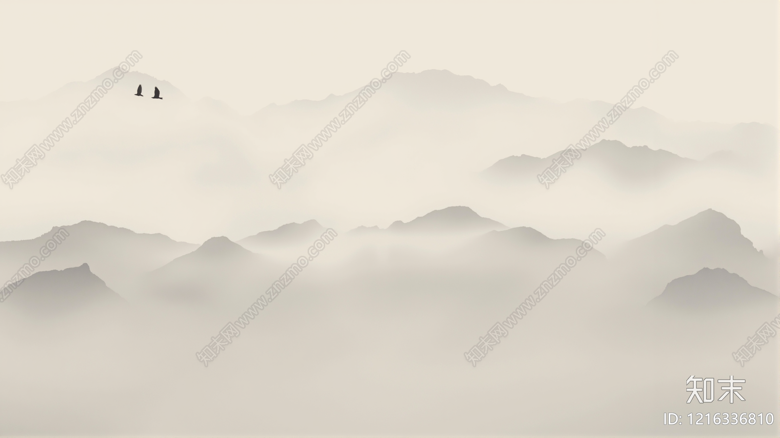 新中式壁画贴图下载【ID:1216336810】