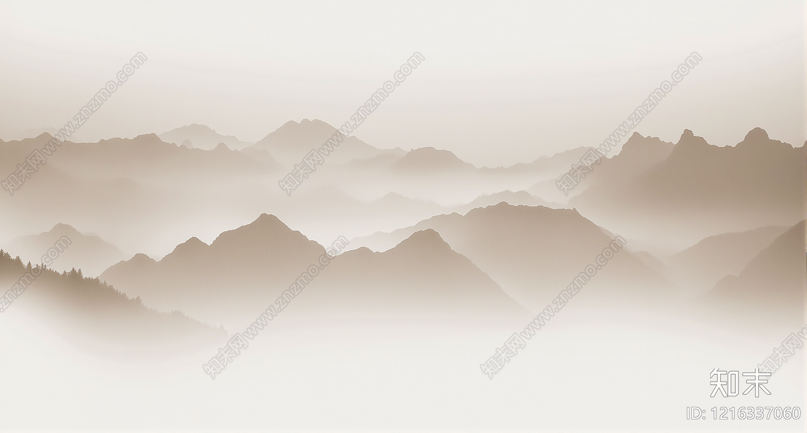 新中式壁画贴图下载【ID:1216337060】