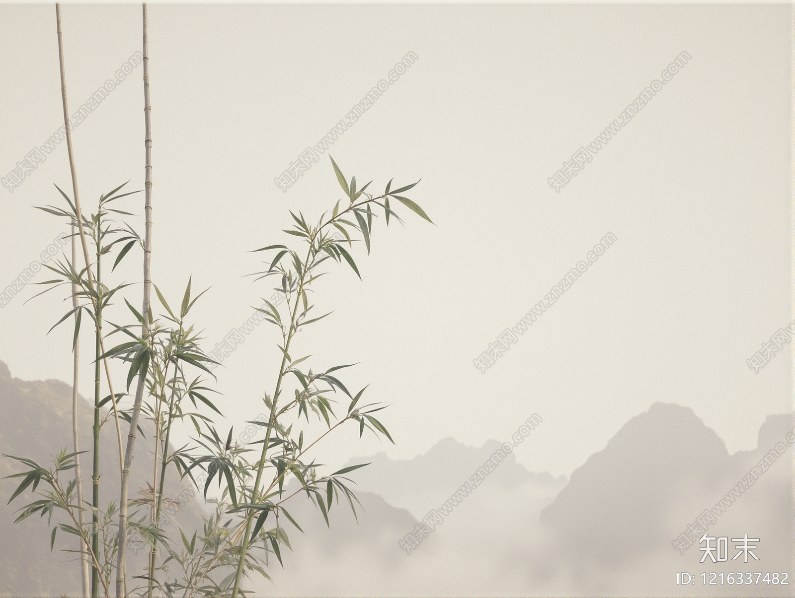 新中式壁画贴图下载【ID:1216337482】