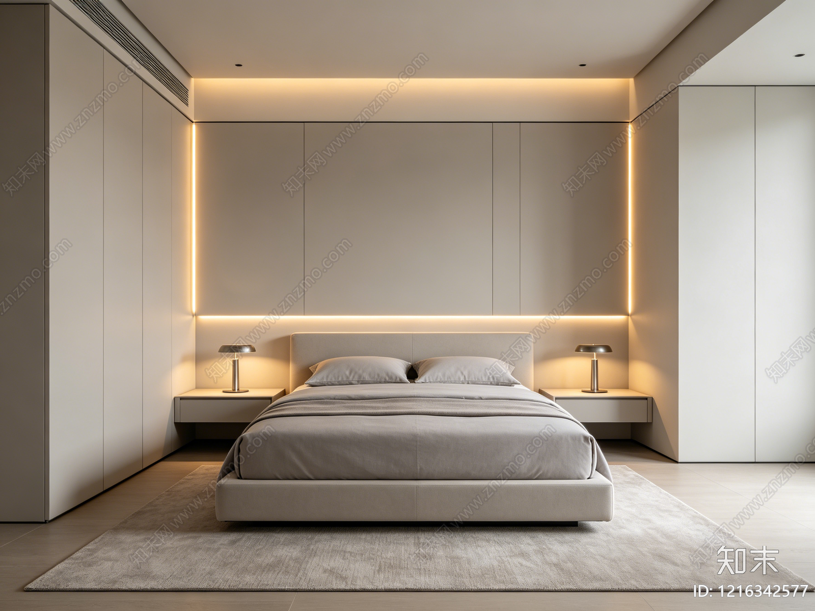 现代卧室贴图下载【ID:1216342577】