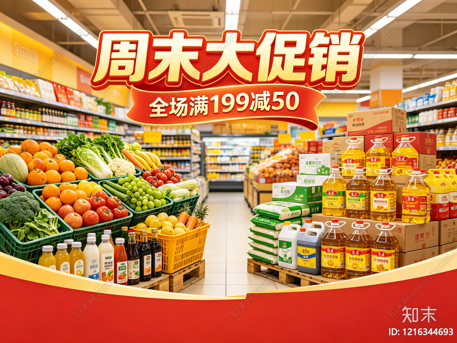 现代超市广告贴图下载【ID:1216344693】