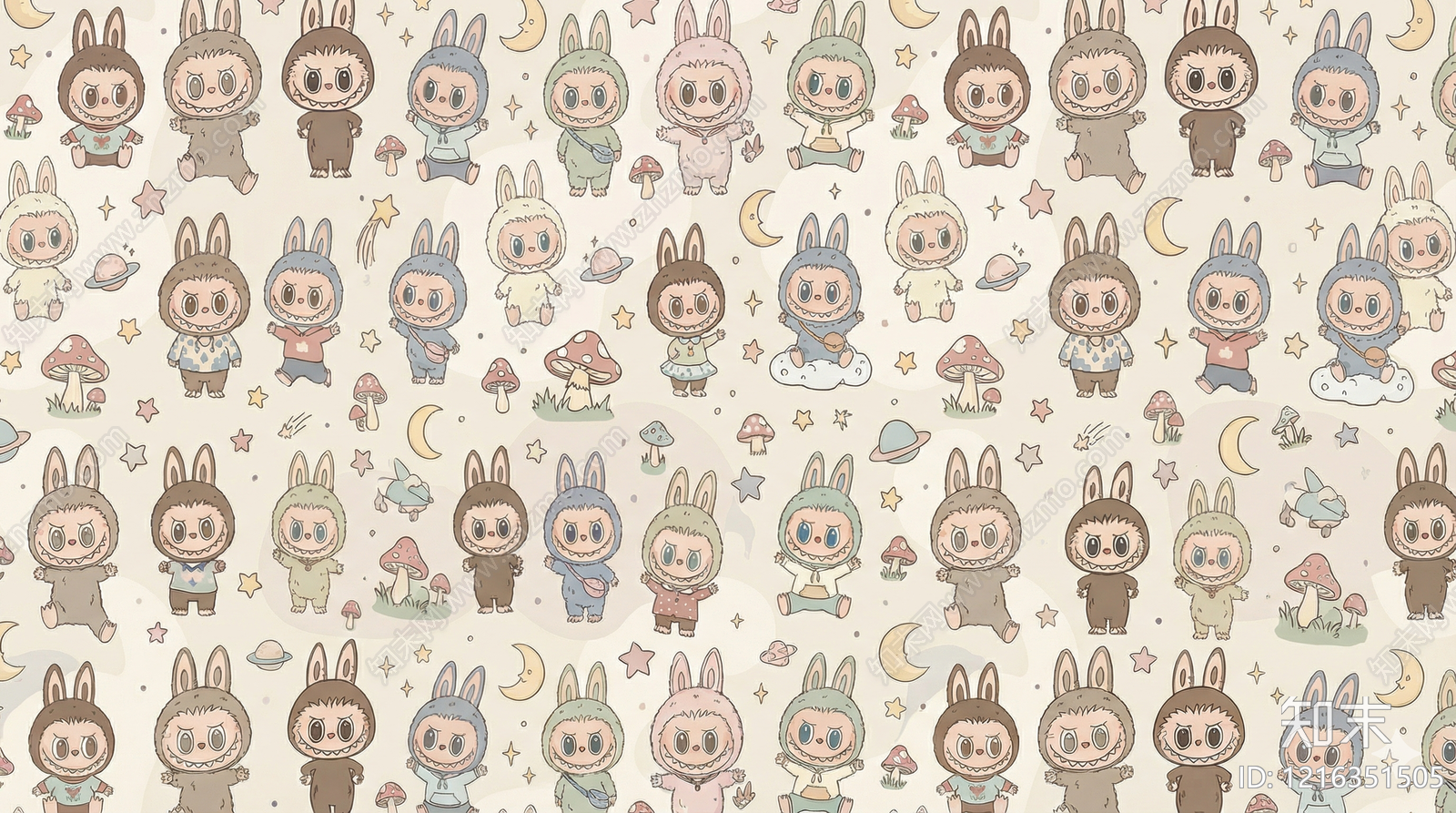 现代儿童壁纸贴图下载【ID:1216351505】