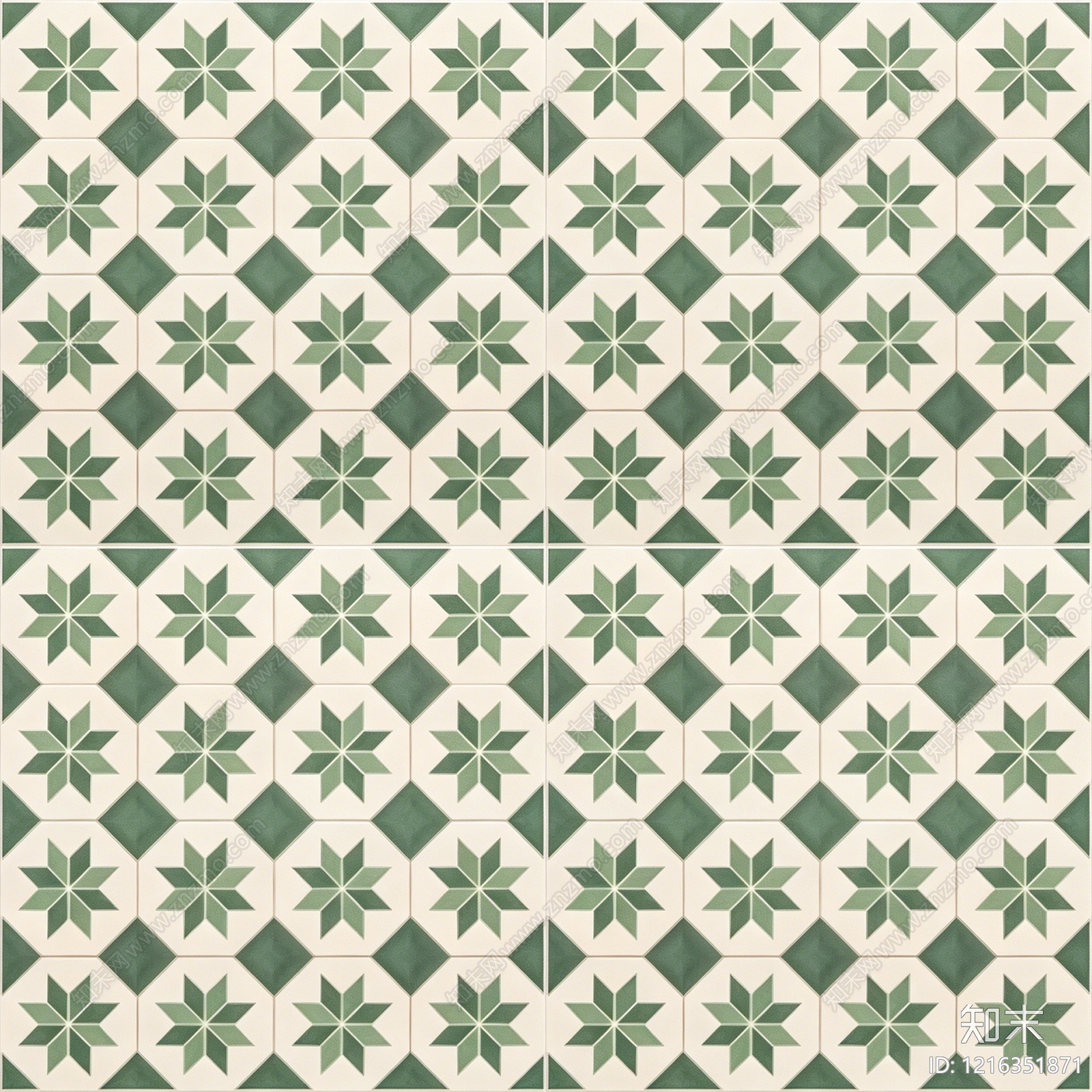 复古花纹砖贴图下载【ID:1216351871】
