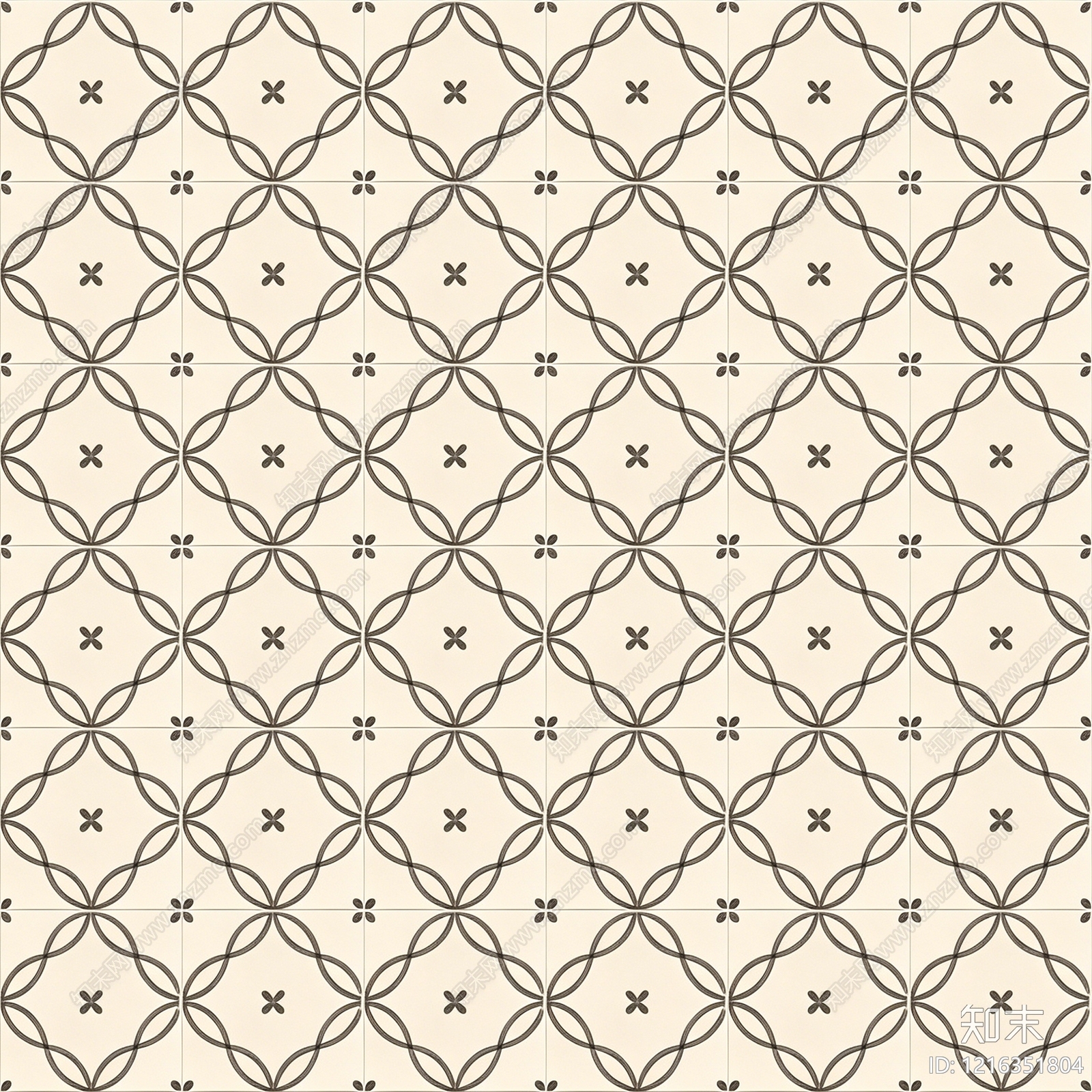 复古花纹砖贴图下载【ID:1216351804】