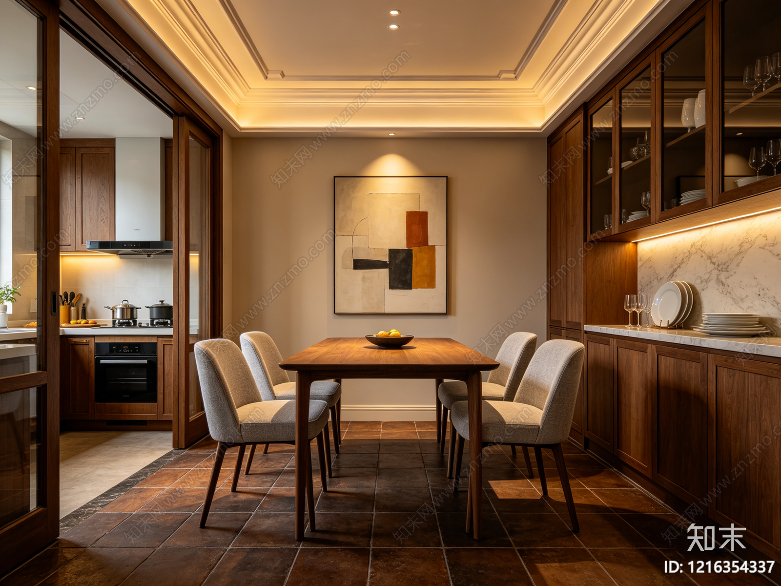 现代餐厅贴图下载【ID:1216354337】