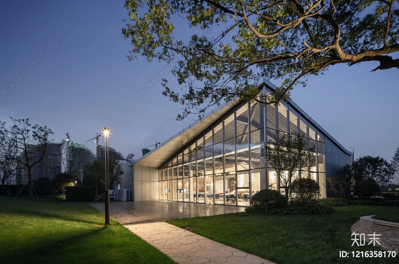 现代小区外景贴图下载【ID:1216358170】
