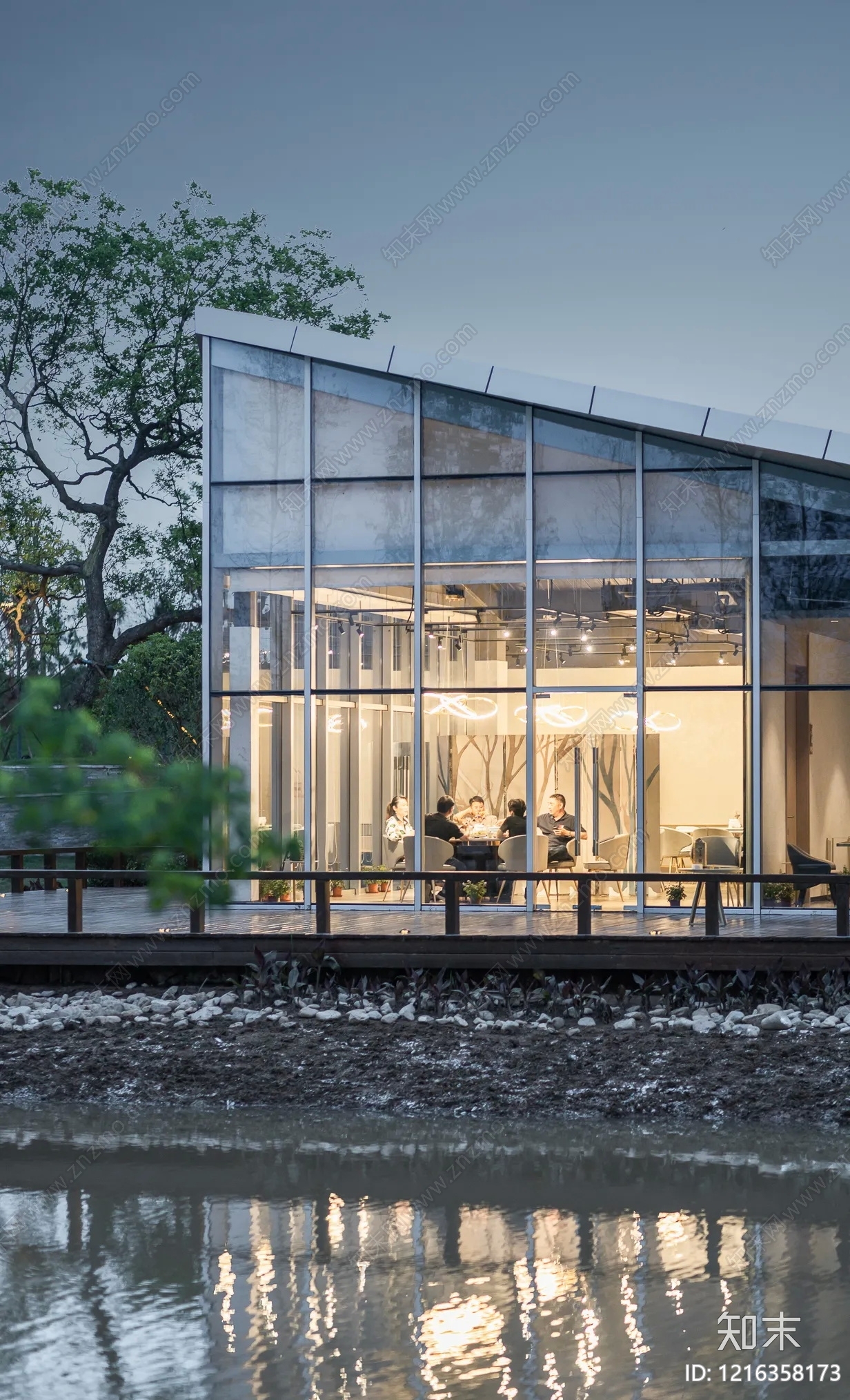 现代餐厅贴图下载【ID:1216358173】