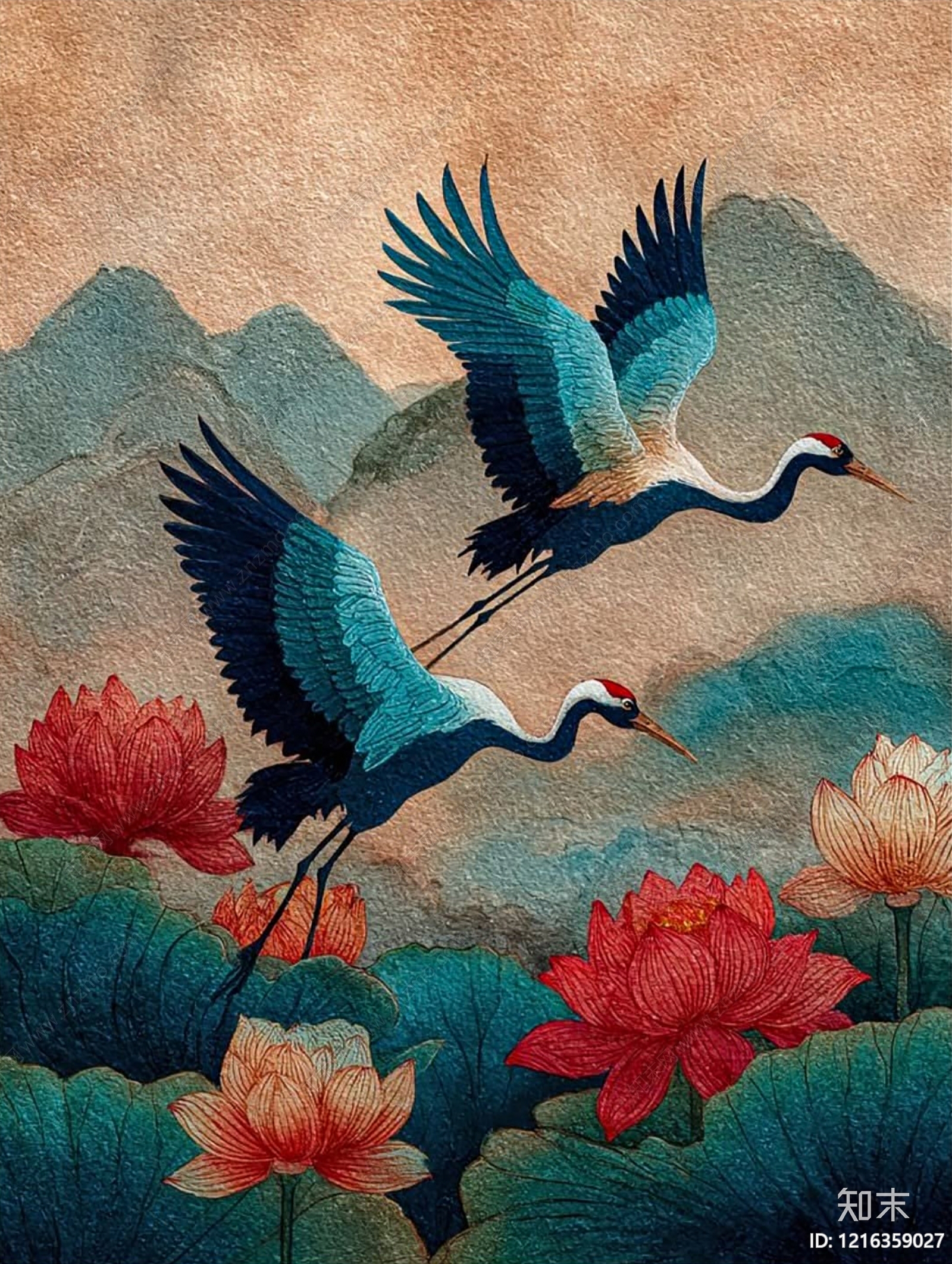 现代装饰画贴图下载【ID:1216359027】