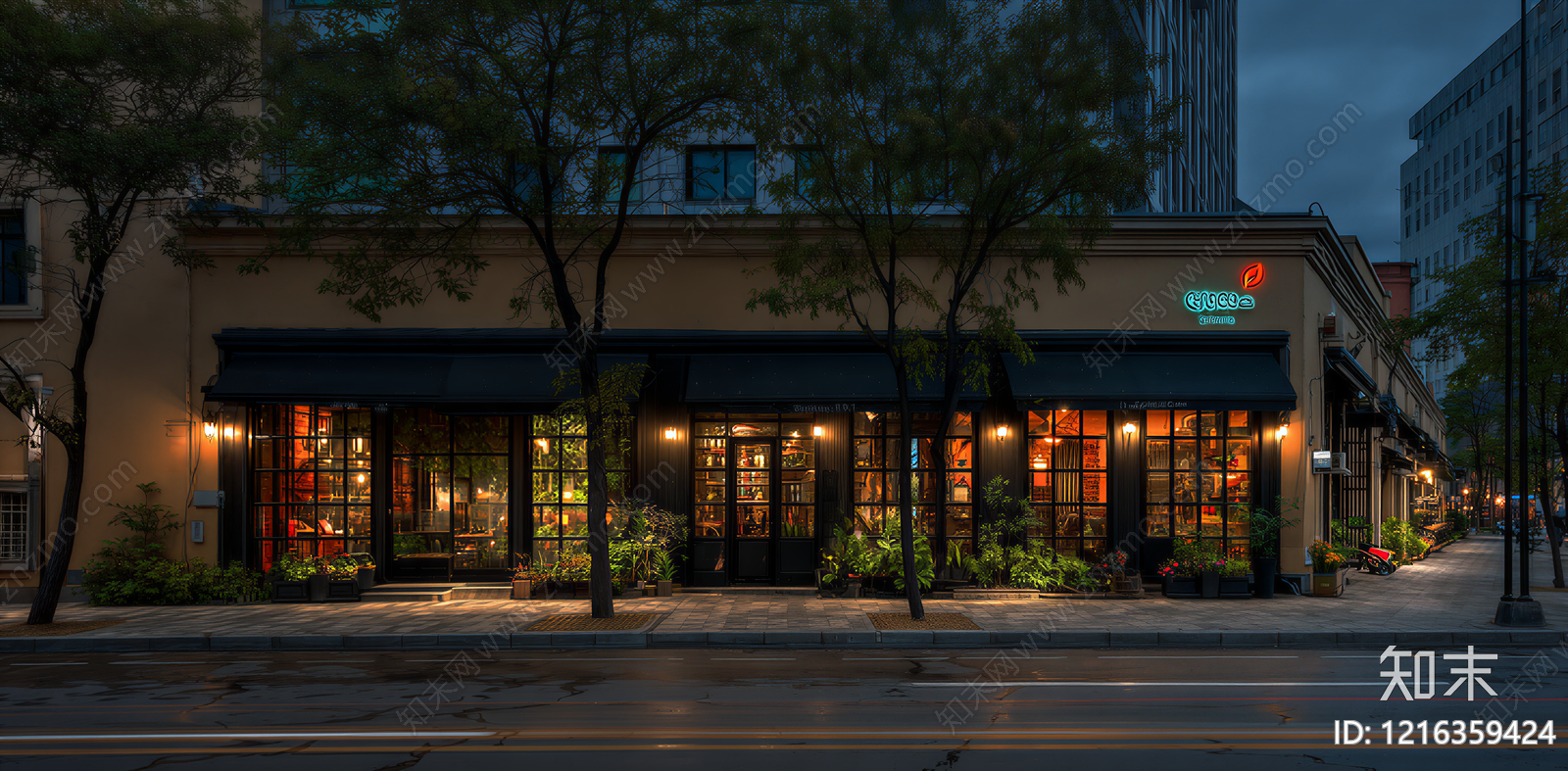 街道外景贴图下载【ID:1216359424】