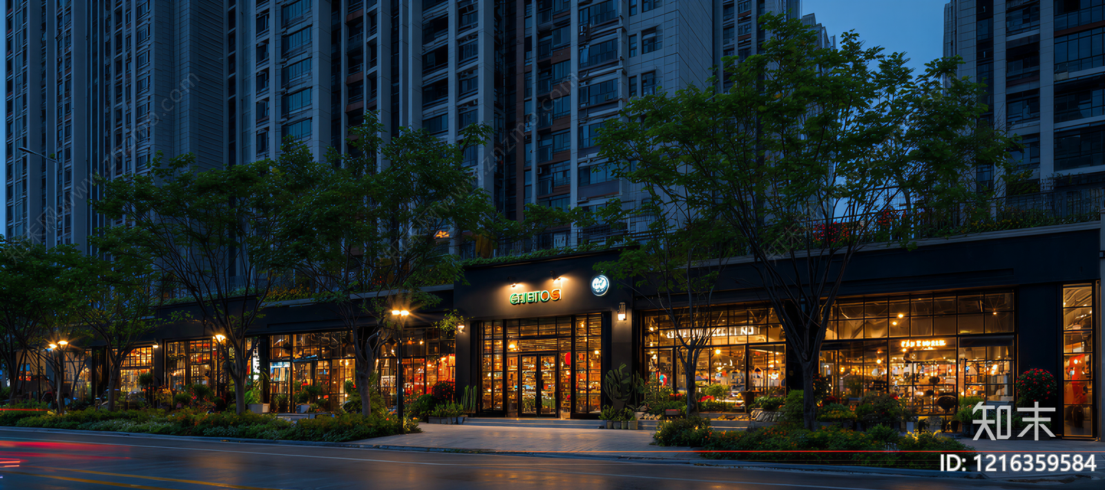 街道外景贴图下载【ID:1216359584】