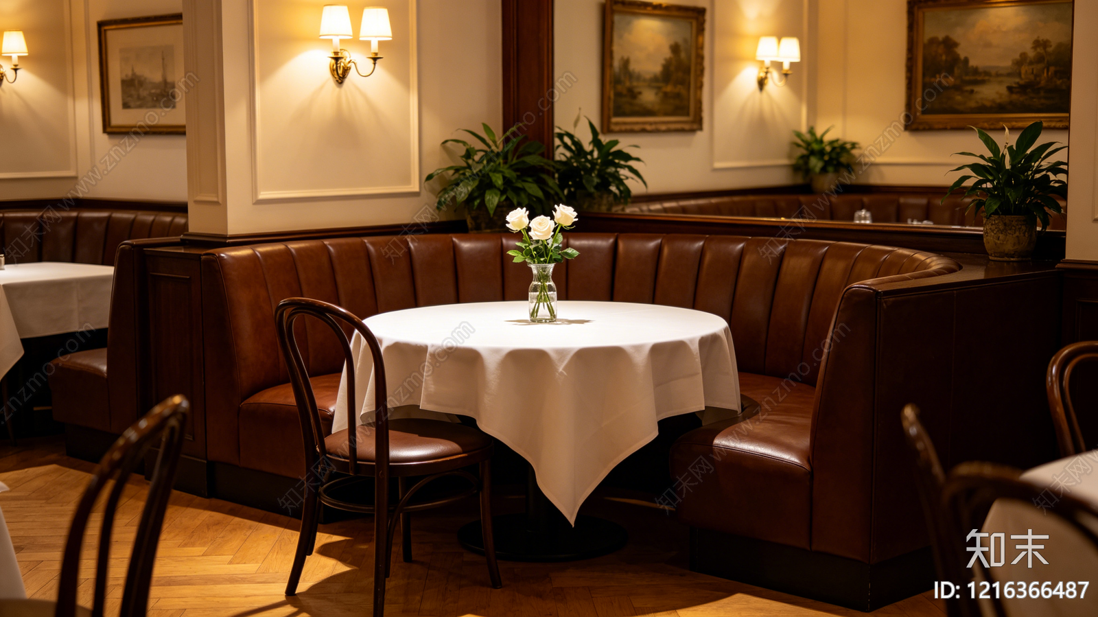 法式餐厅贴图下载【ID:1216366487】