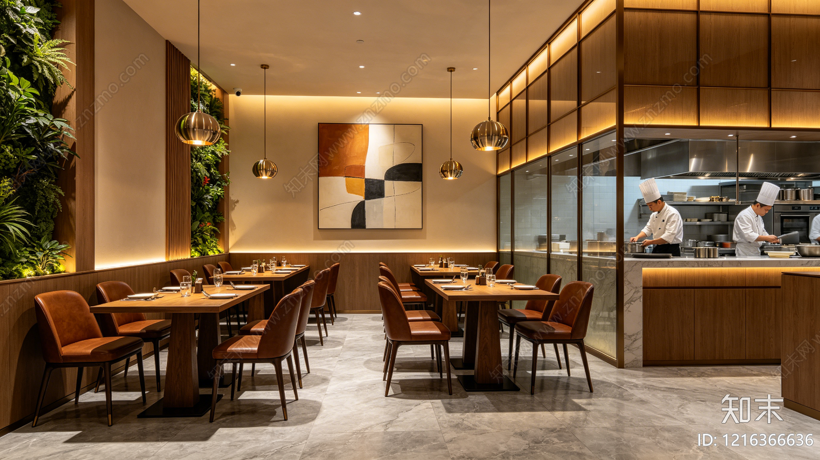 现代餐厅贴图下载【ID:1216366636】