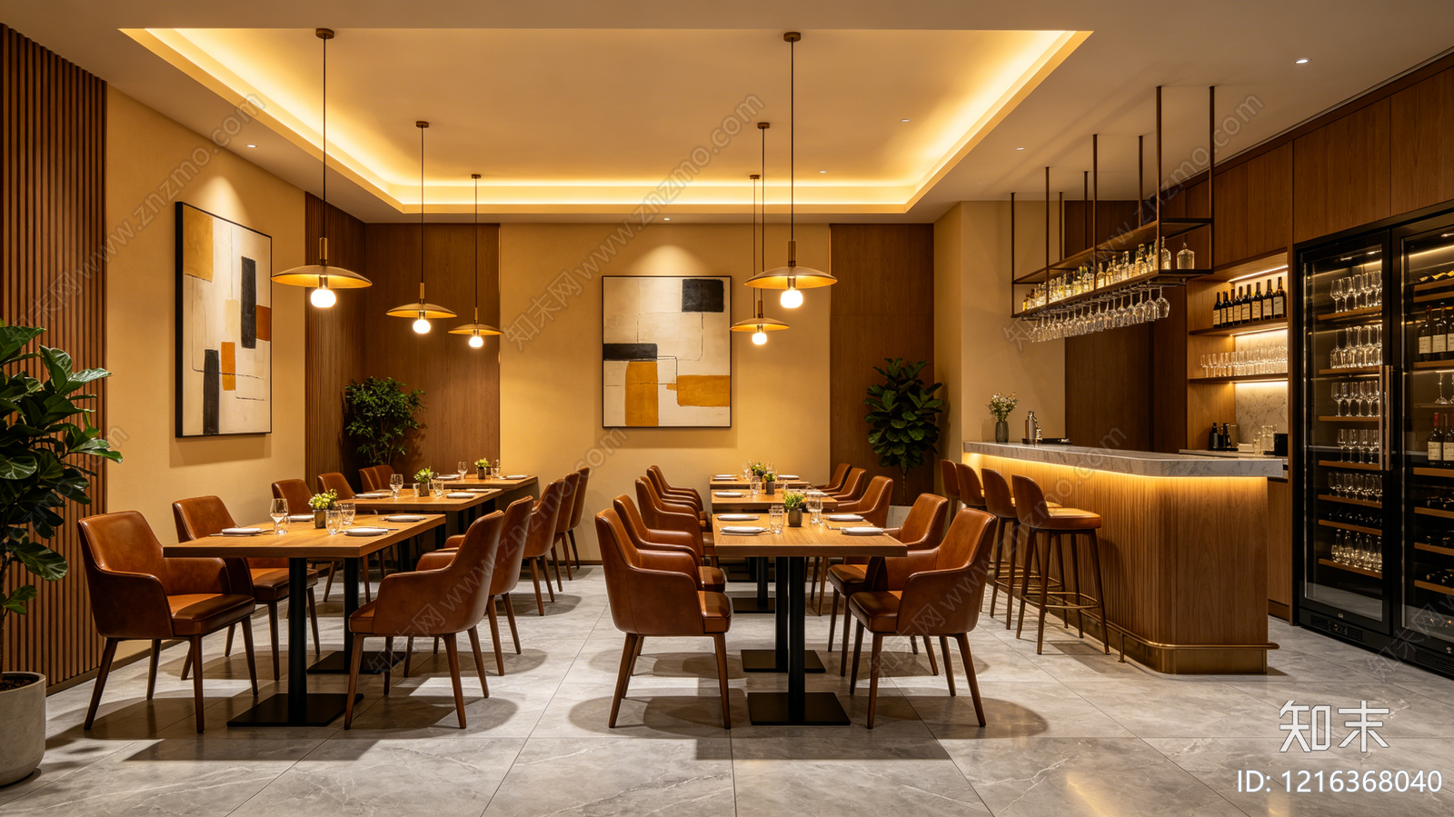 现代餐厅贴图下载【ID:1216368040】
