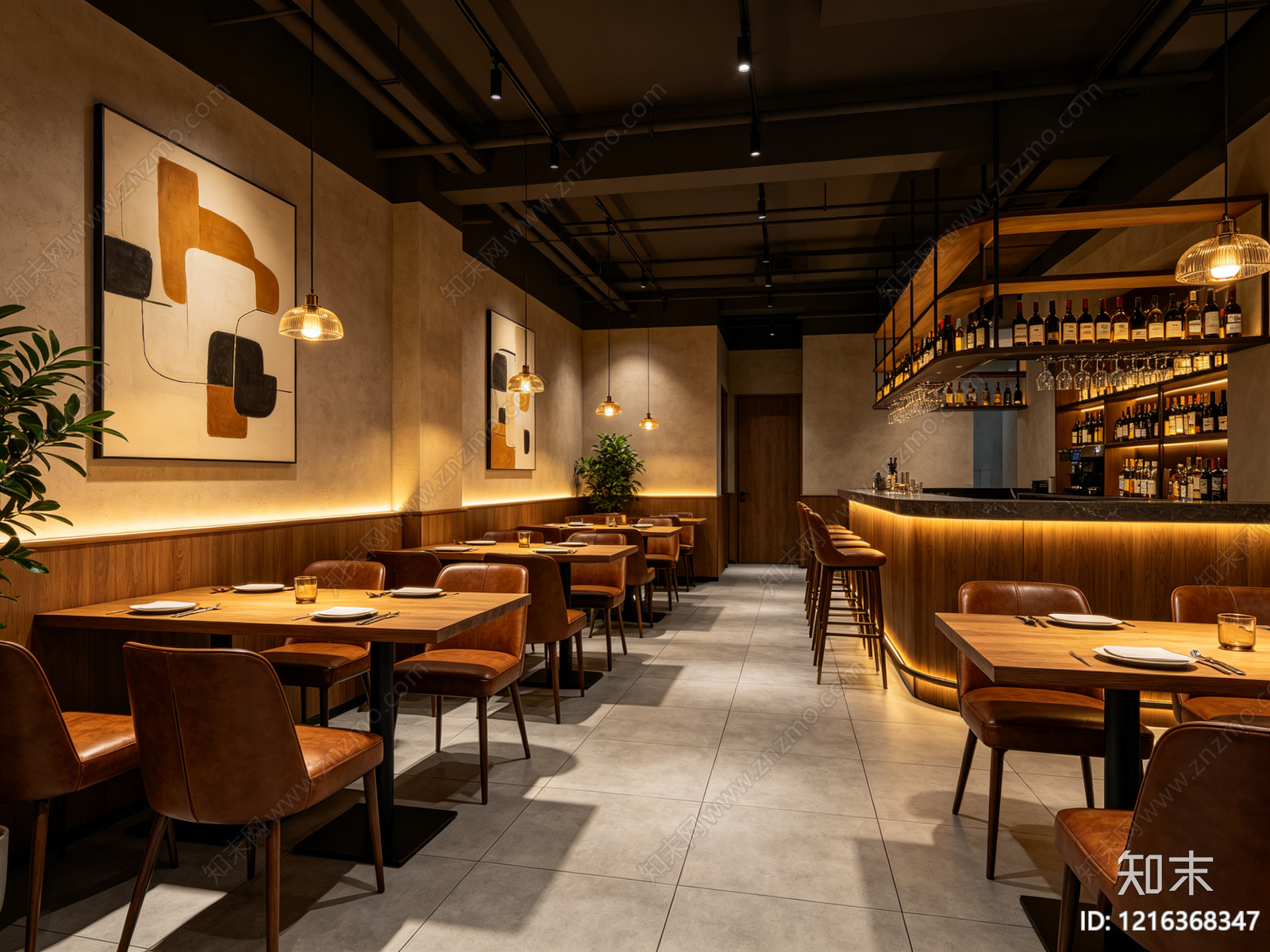 现代餐厅贴图下载【ID:1216368347】
