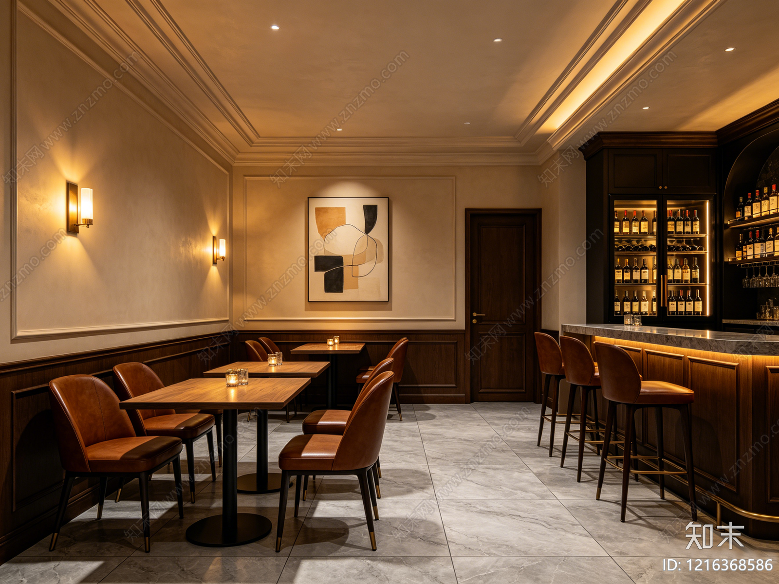 现代餐厅贴图下载【ID:1216368586】