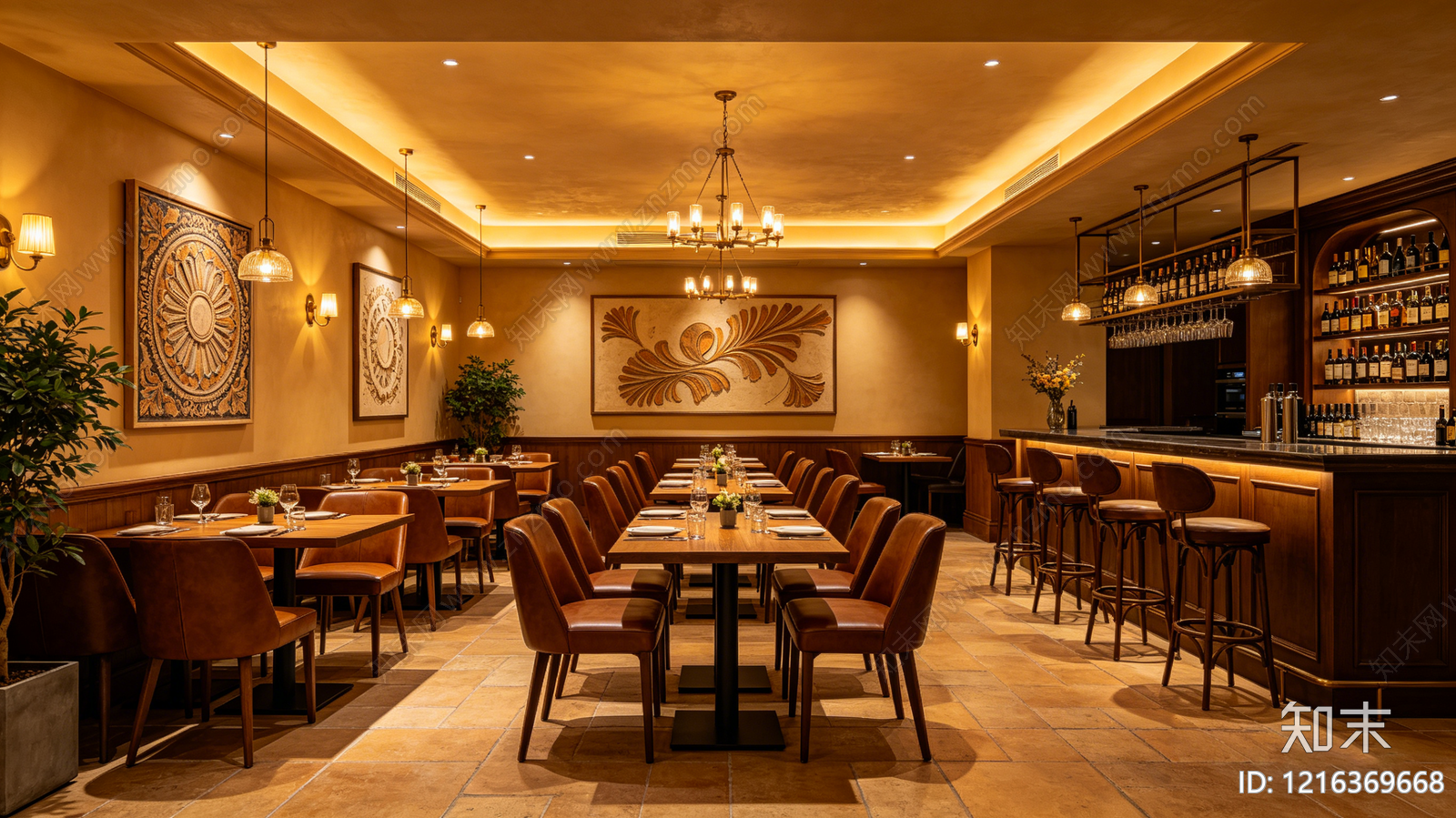 复古餐厅贴图下载【ID:1216369668】