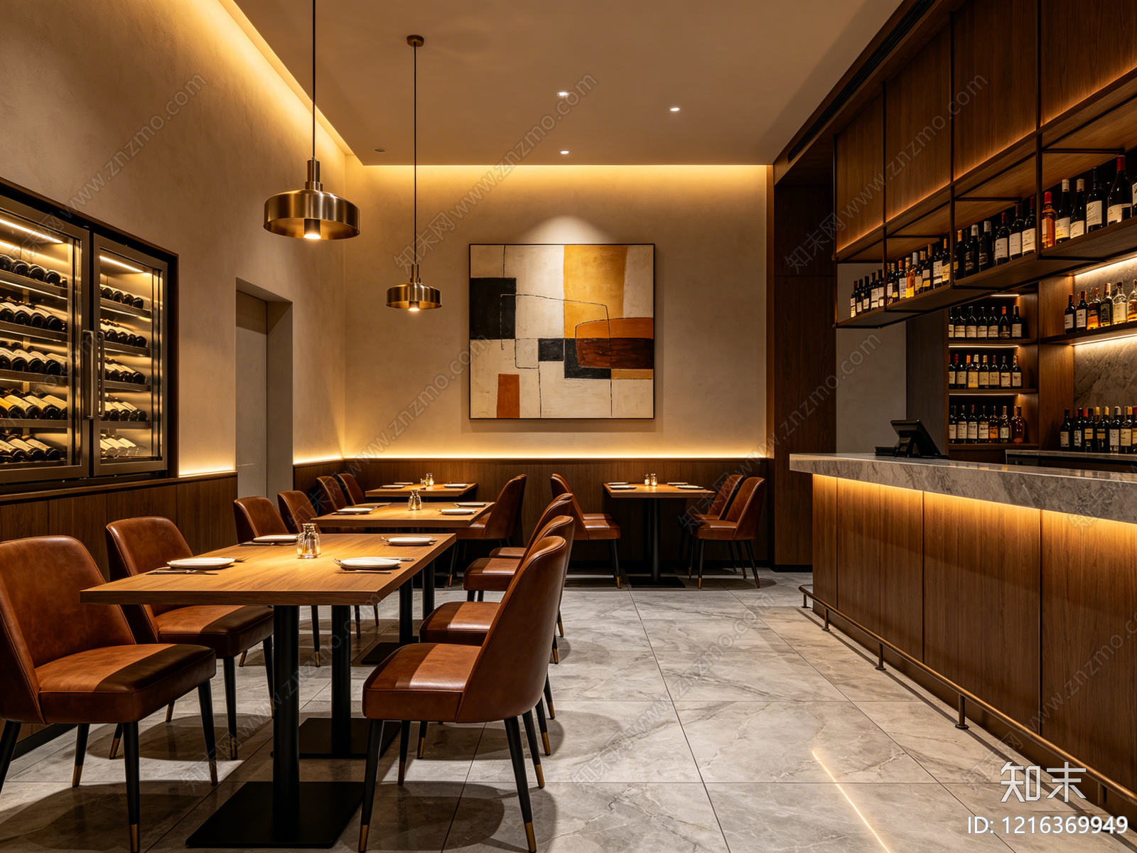 现代餐厅贴图下载【ID:1216369949】