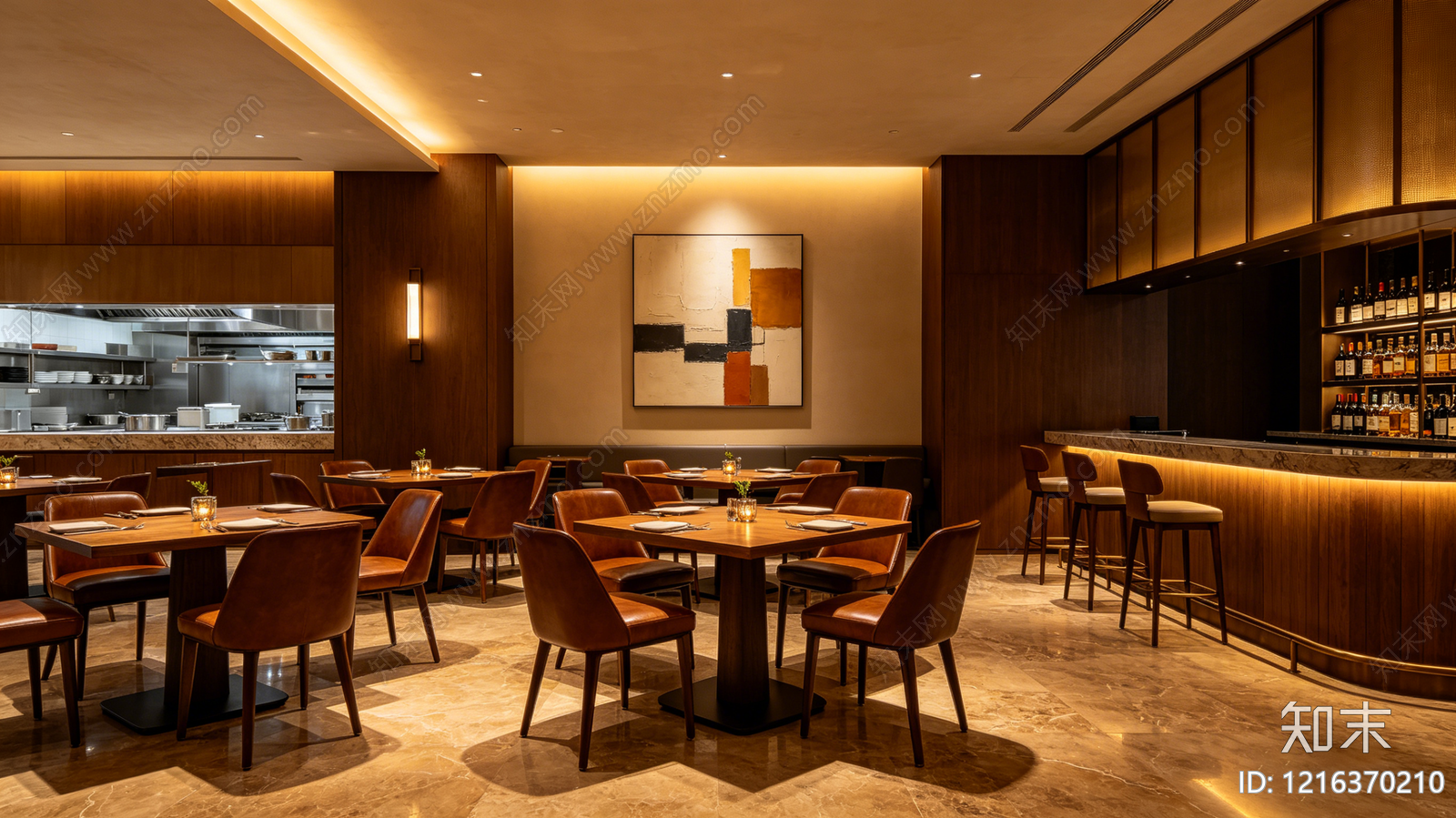 现代餐厅贴图下载【ID:1216370210】