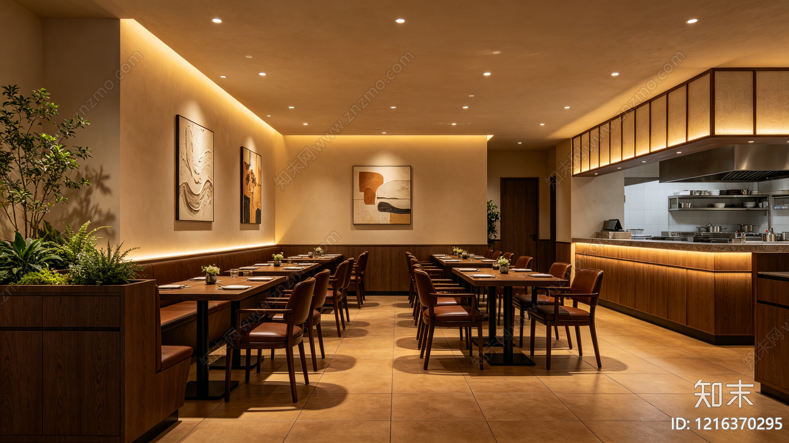 现代餐厅贴图下载【ID:1216370295】