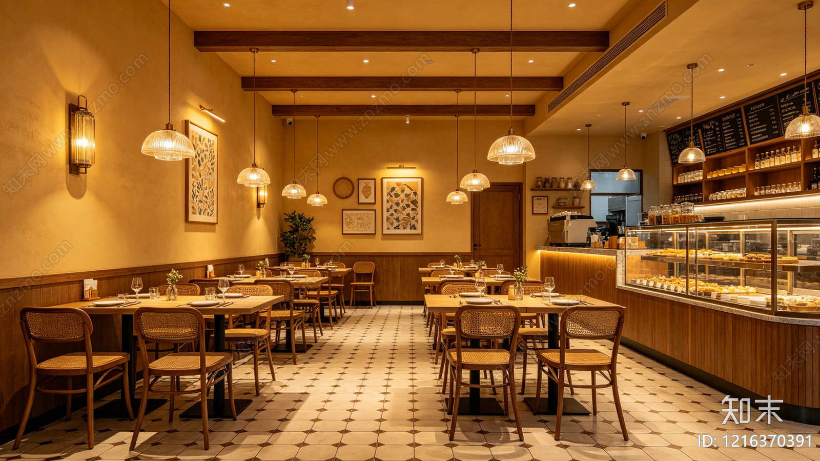 复古餐厅贴图下载【ID:1216370391】