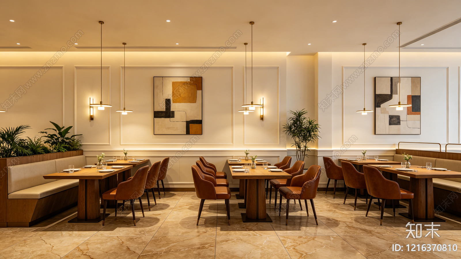 欧式餐厅贴图下载【ID:1216370810】