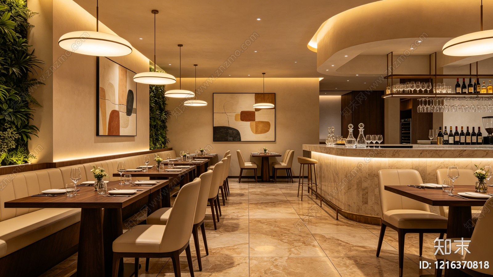 现代餐厅贴图下载【ID:1216370818】