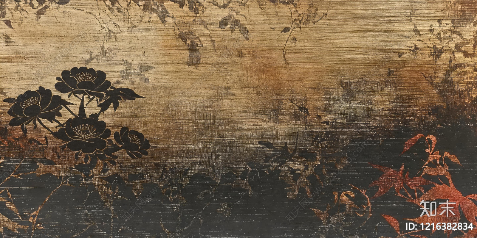 新中式装饰画贴图下载【ID:1216382834】