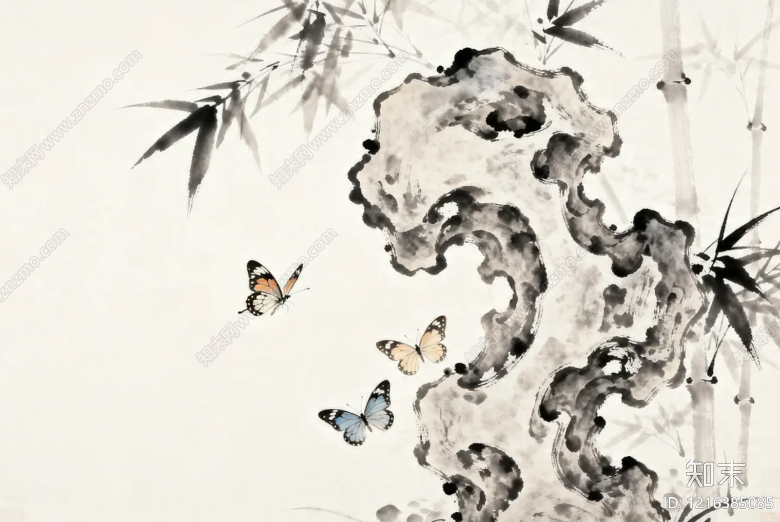 水墨画贴图下载【ID:1216385085】