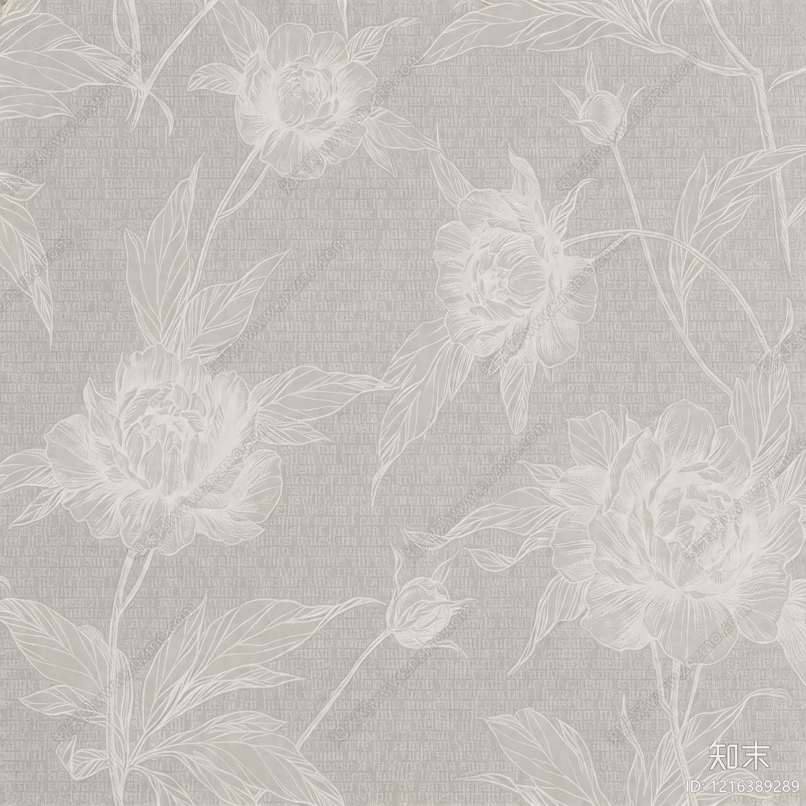 法式植物壁纸贴图下载【ID:1216389289】
