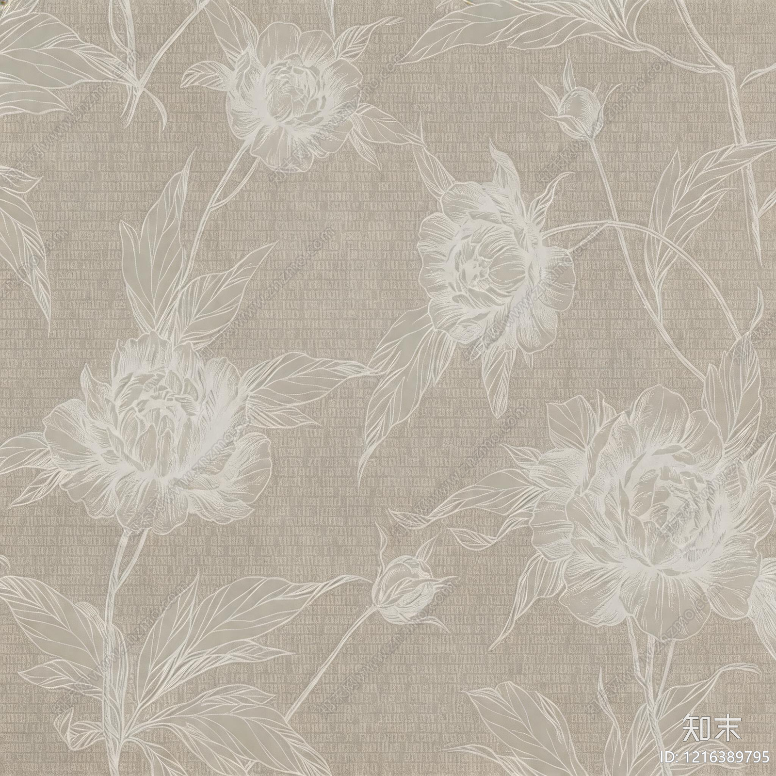 新中式植物壁纸贴图下载【ID:1216389795】