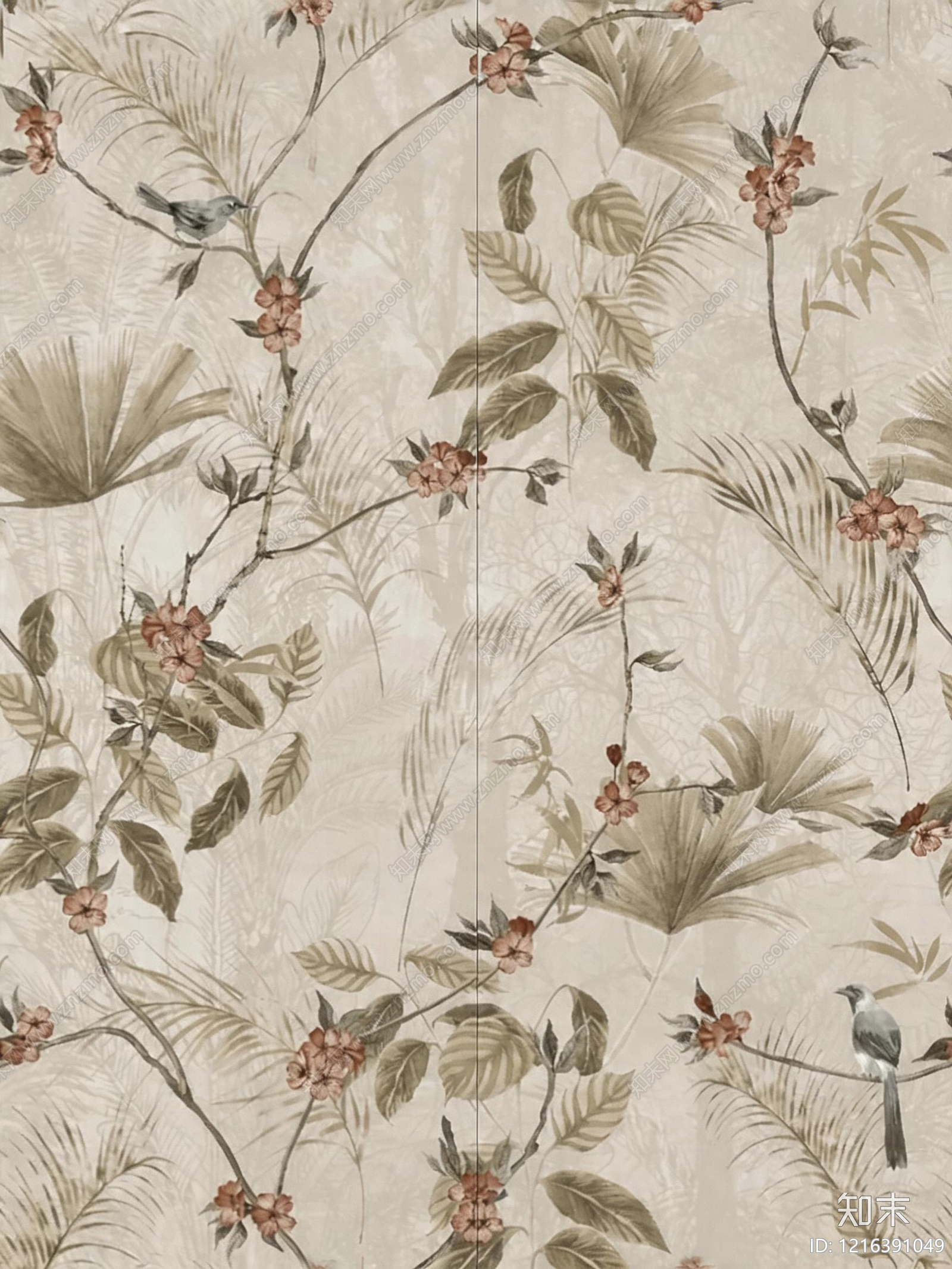 法式花纹壁纸贴图下载【ID:1216391049】