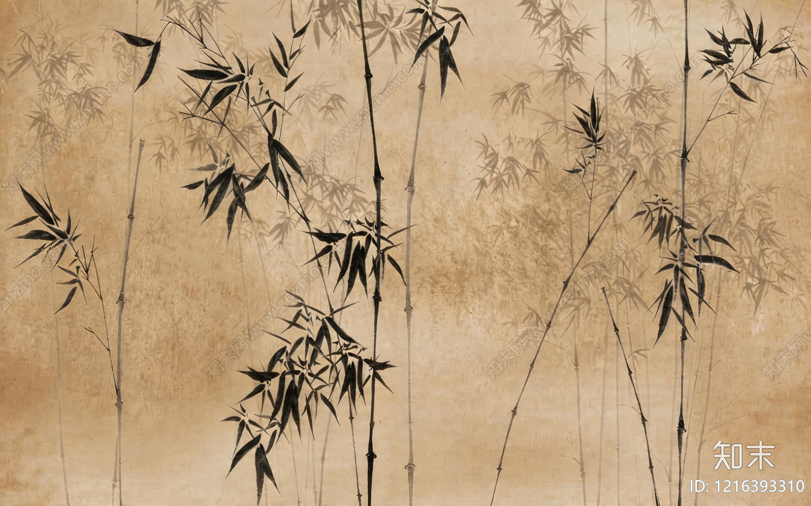 新中式壁画贴图下载【ID:1216393310】