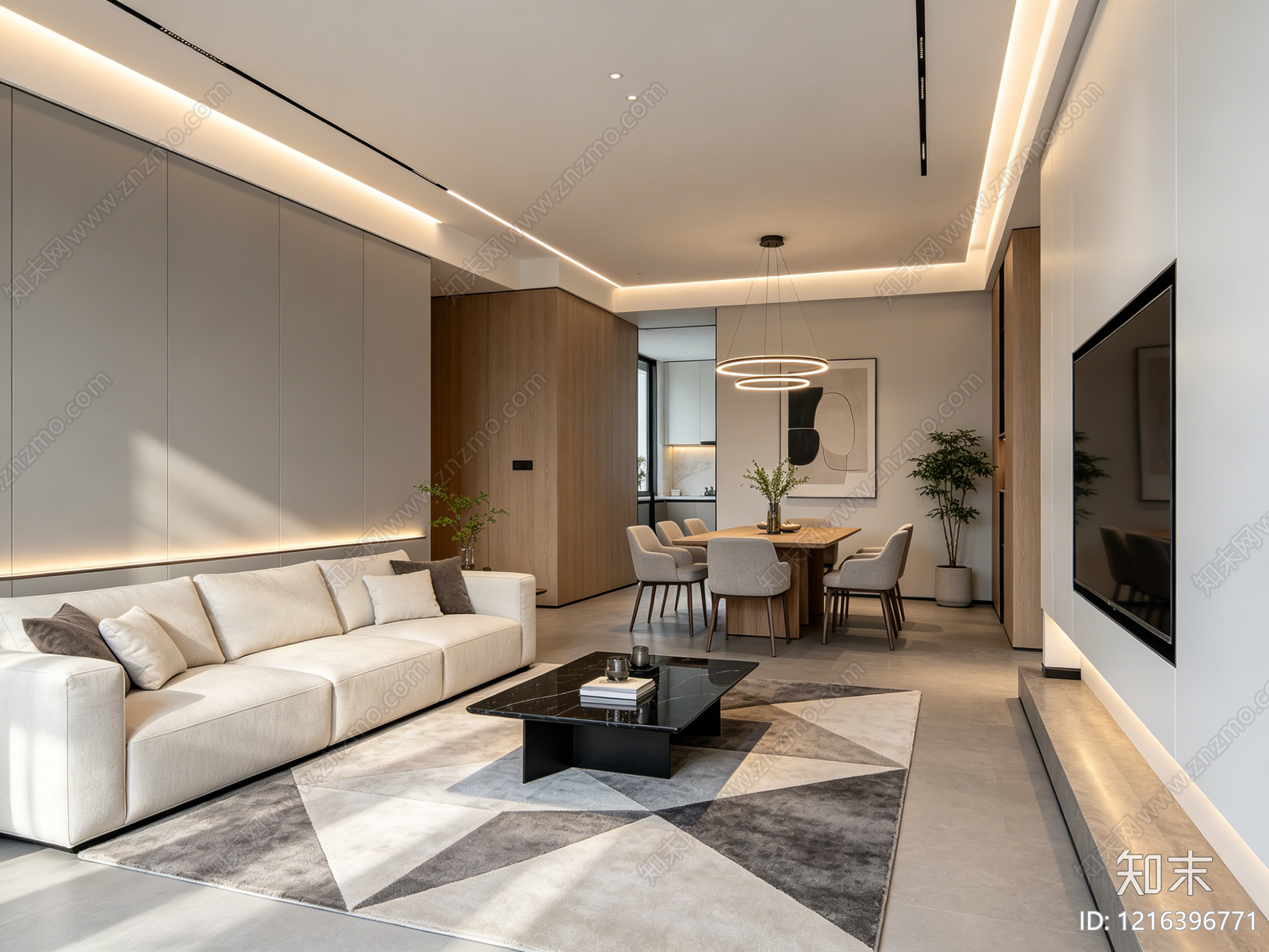 现代客厅贴图下载【ID:1216396771】