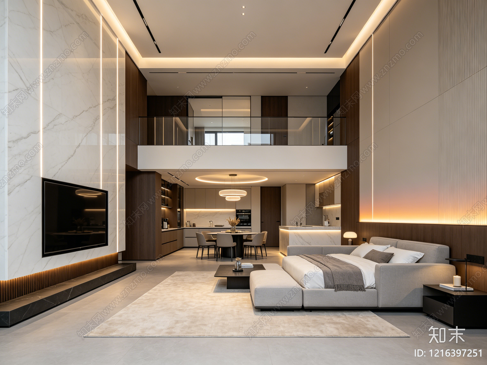 现代客厅贴图下载【ID:1216397251】