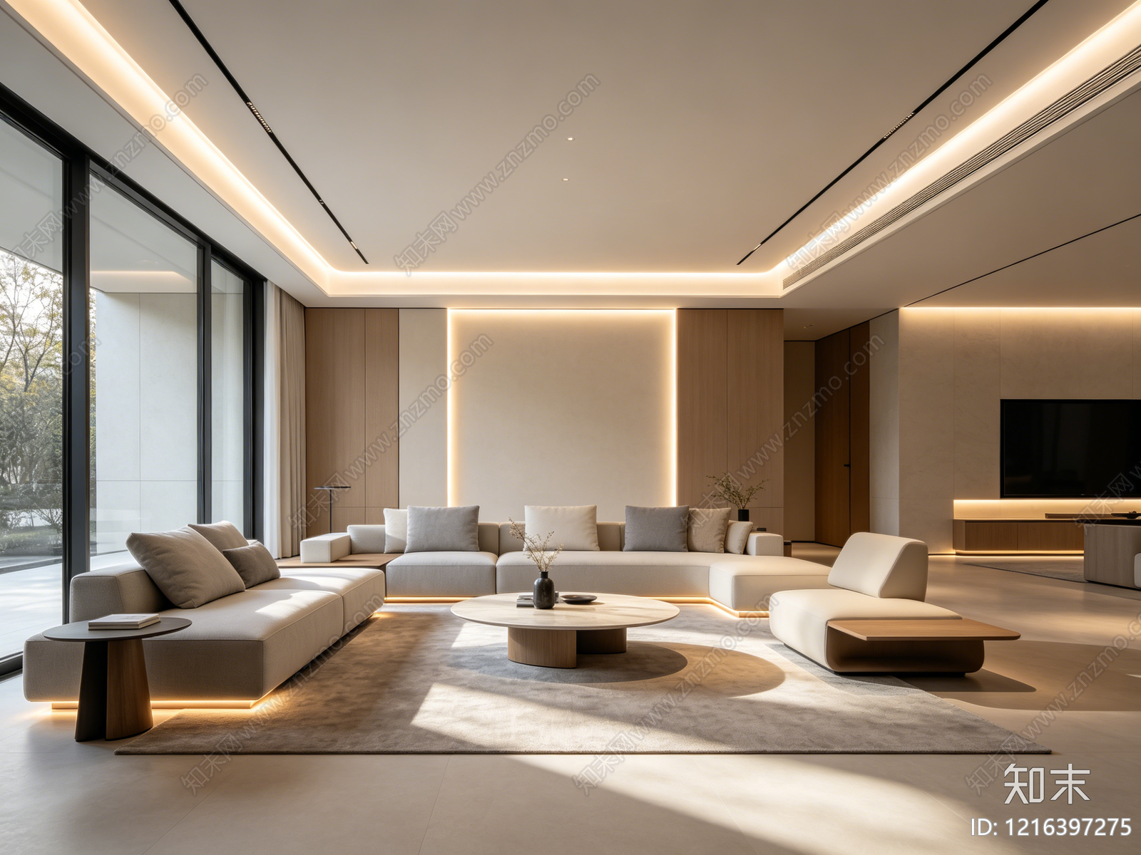 现代客厅贴图下载【ID:1216397275】