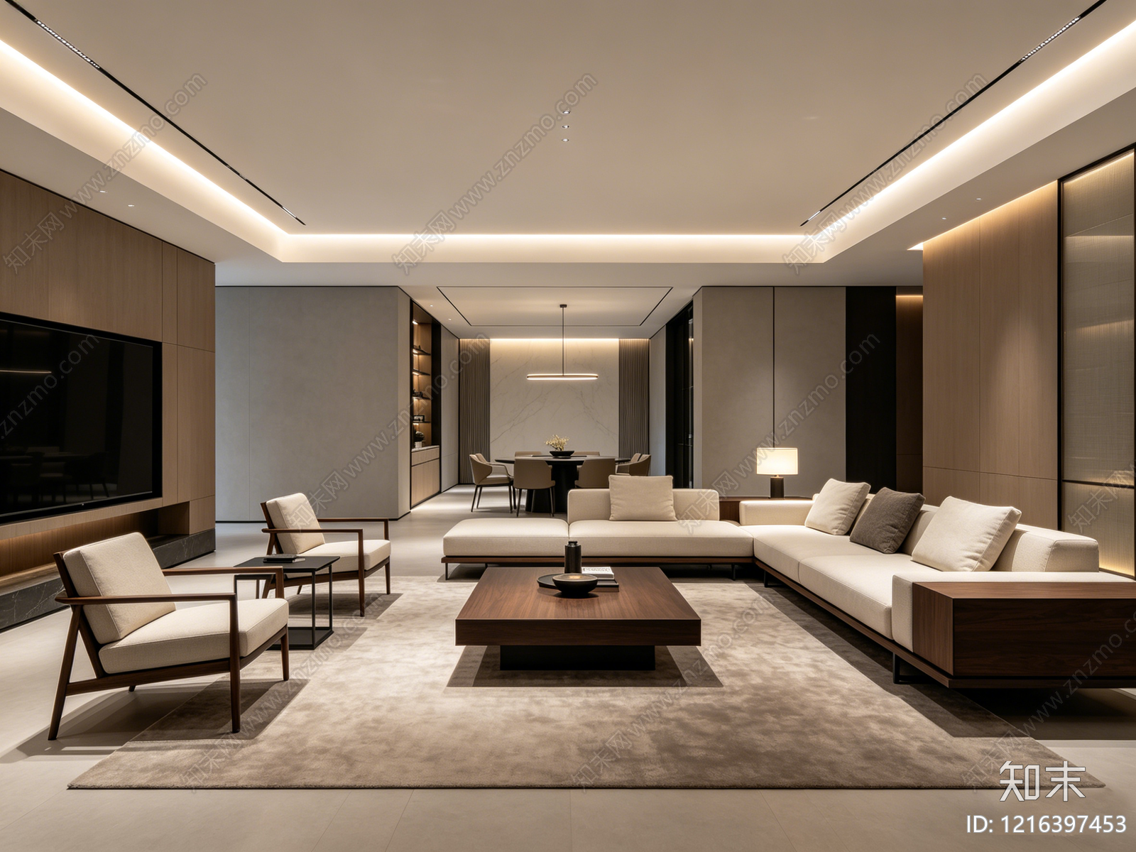 现代客厅贴图下载【ID:1216397453】