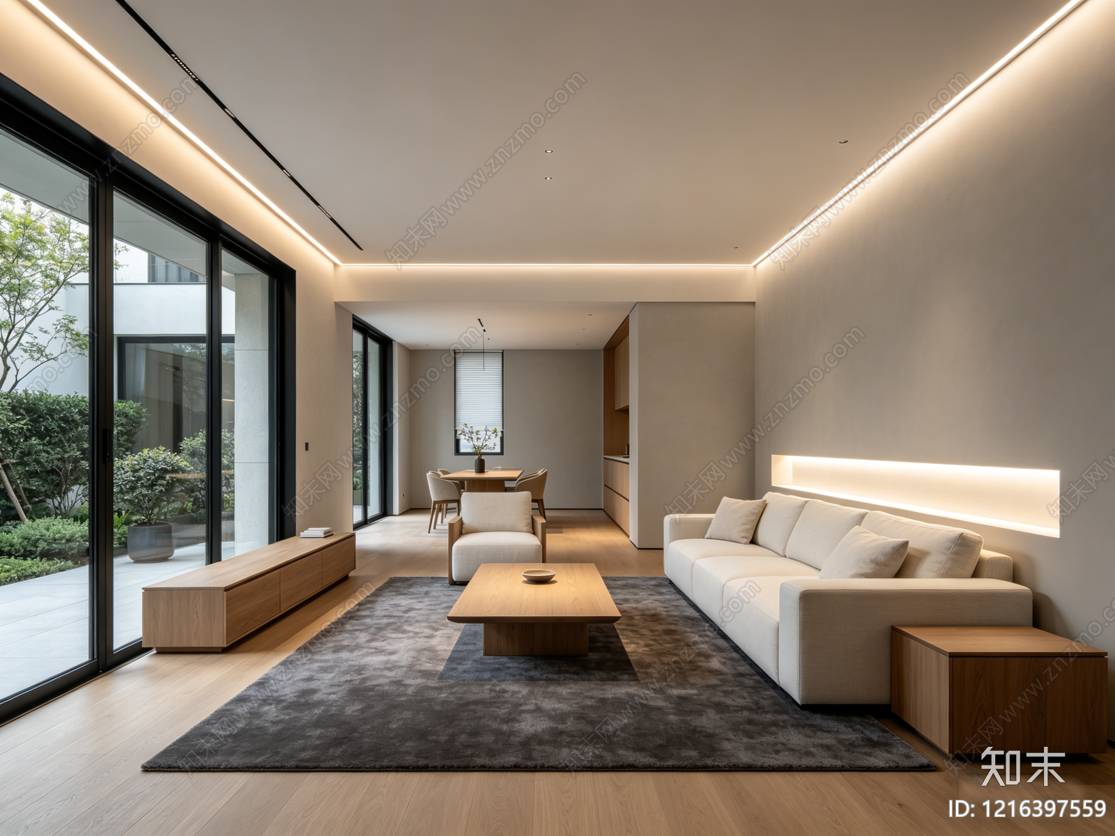 现代客厅贴图下载【ID:1216397559】