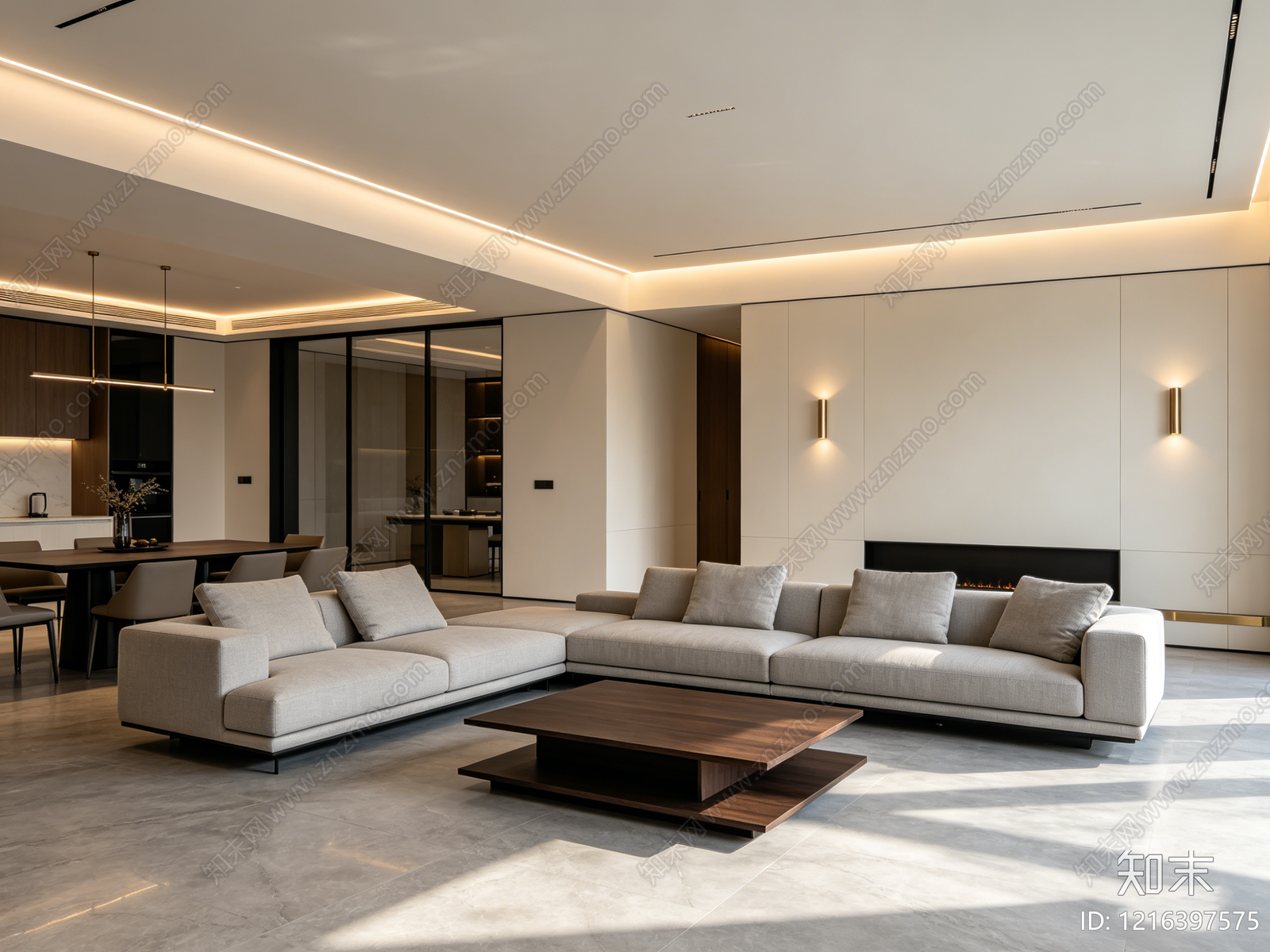 现代客厅贴图下载【ID:1216397575】